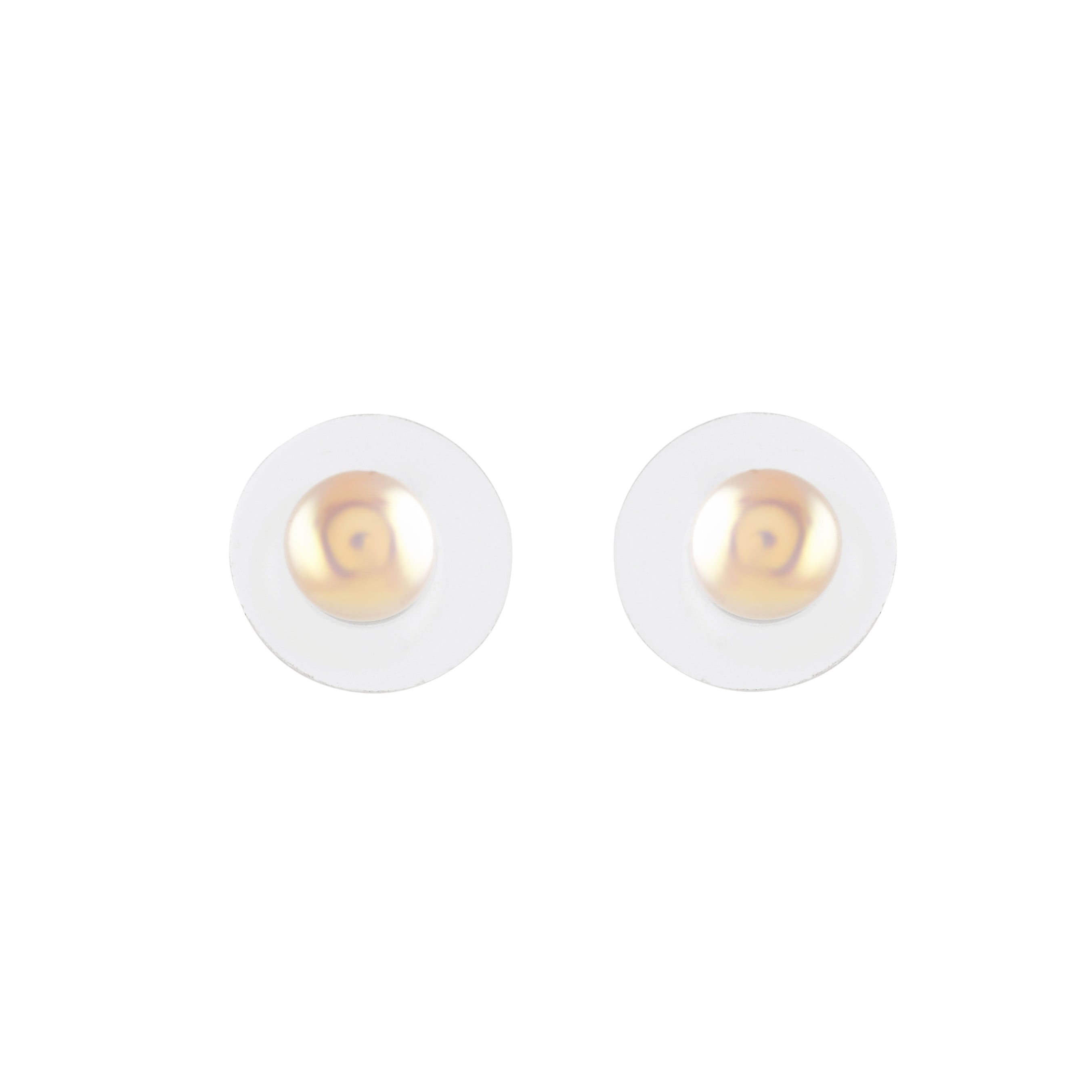 Classic Button Pearl Alloy Earrings - Krishna Jewellers Pearls and Gems